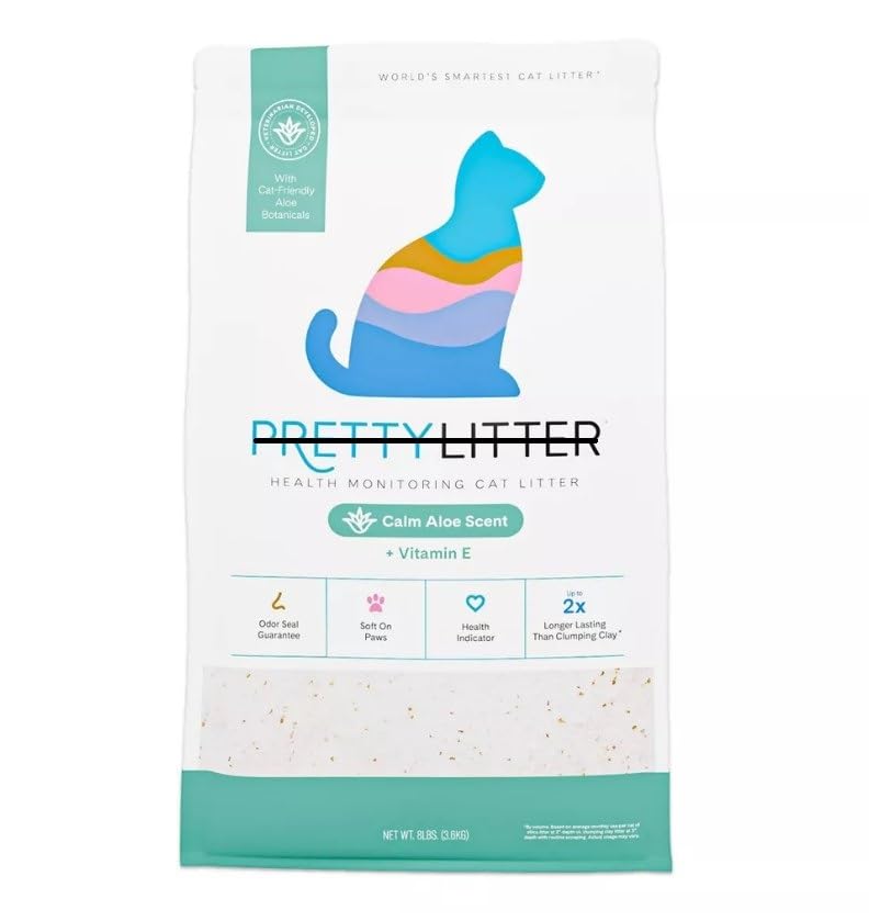 Cat Litter, Calm Aloe Scent with Vitamin E, Non-Clumping, Low Dust, 8 lbs V3594