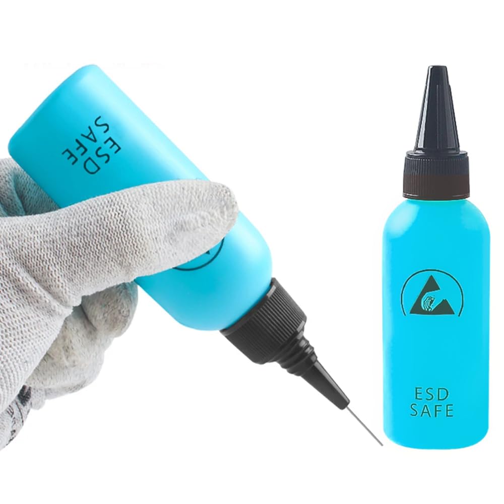 60ML Plastic Squeeze Bottle Needle Tip Antistatic Solvent Bottle Blue V763784