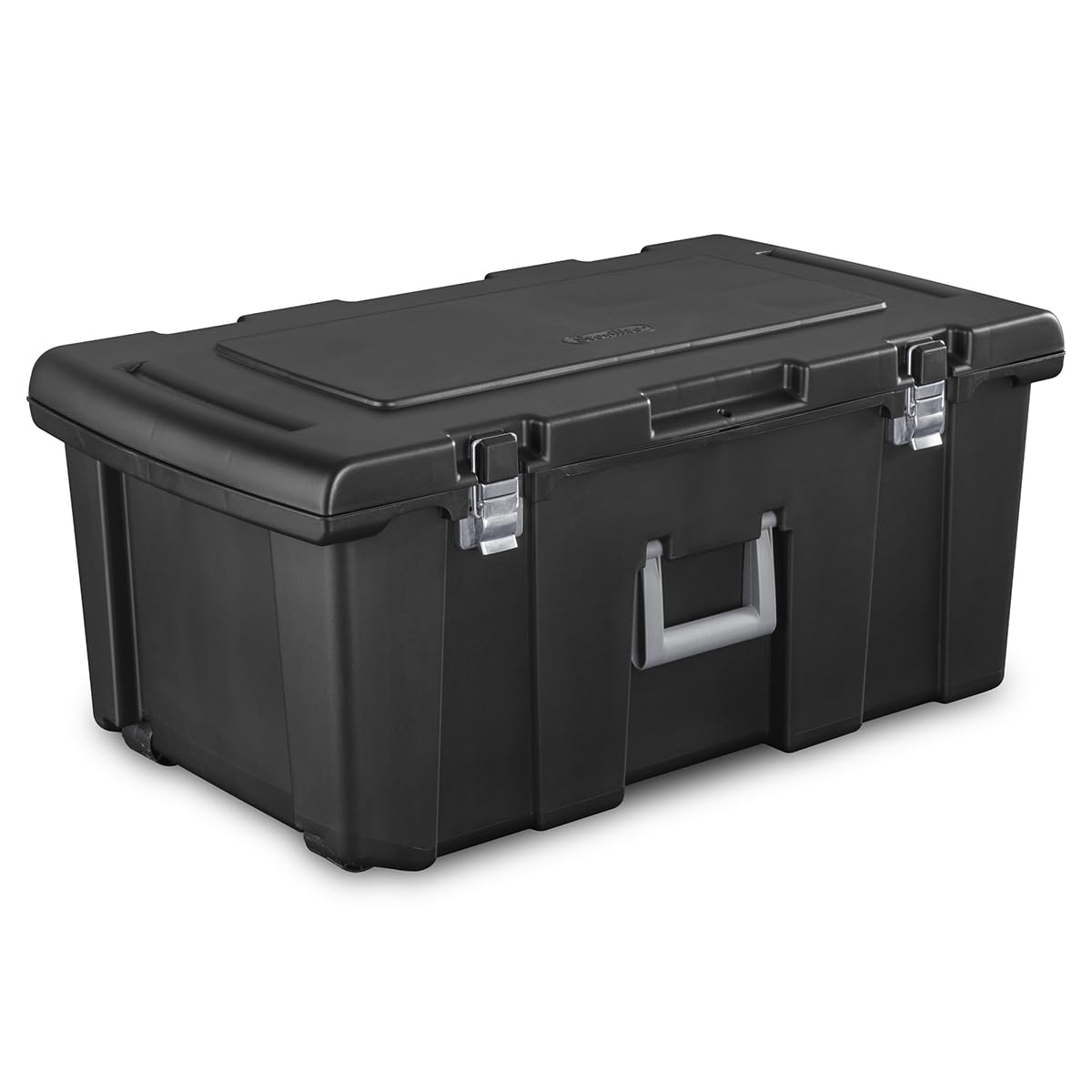 23 Gallon Lockable Storage Tote with Wheels Black A5057