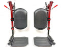 Red Wheelchair Elevating Leg Rests with Calf Pad L2112