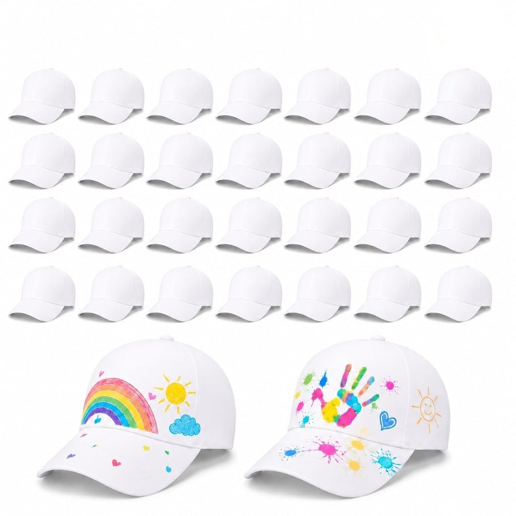 30 Pcs DIY Kids Baseball Caps Hats Z99084