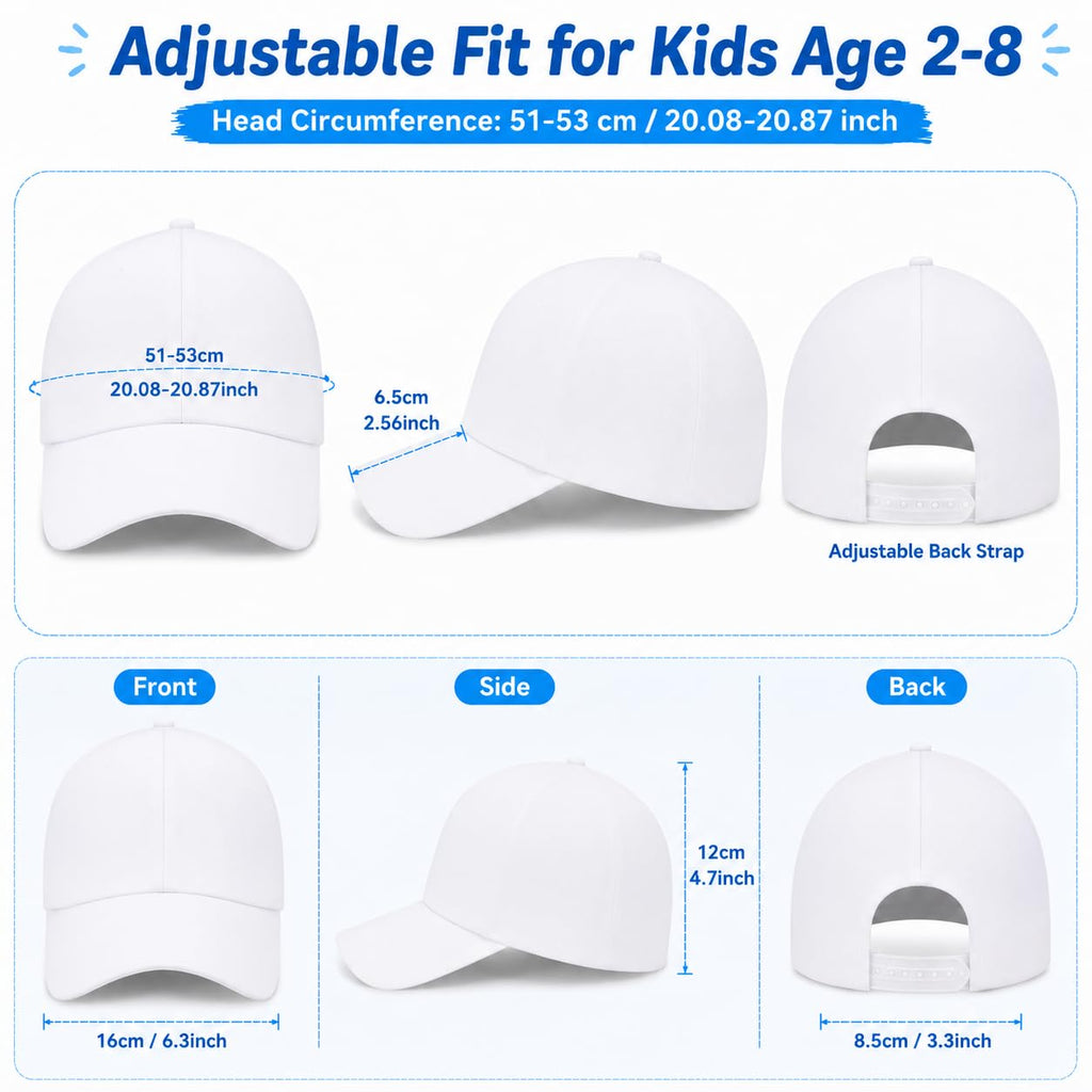 30 Pcs DIY Kids Baseball Caps Hats Z99084