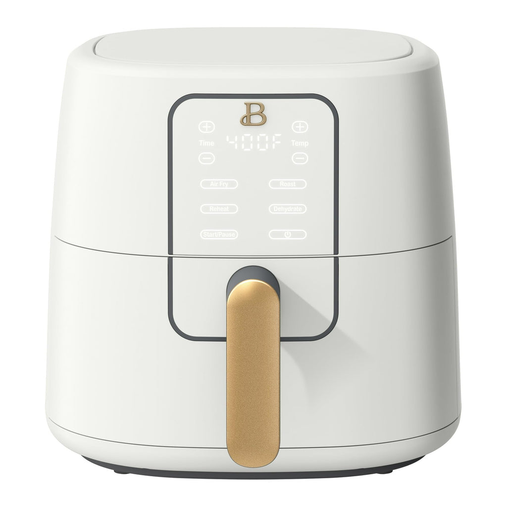 6 Quart Air Fryer with Touch-Activated Display, 4-in-1 Countertop Air Fryer 1750W, Nonstick Dishwasher Safe, White Icing E596892