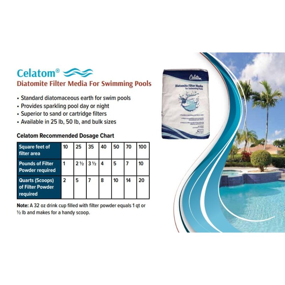 Diatomaceous Earth Swimming Pool Filter Powder 25 lbs L30383