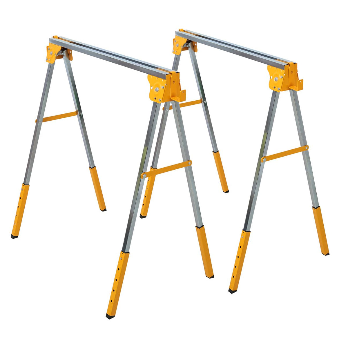 2 Pack Adjustable Height Folding Steel Sawhorse I84885
