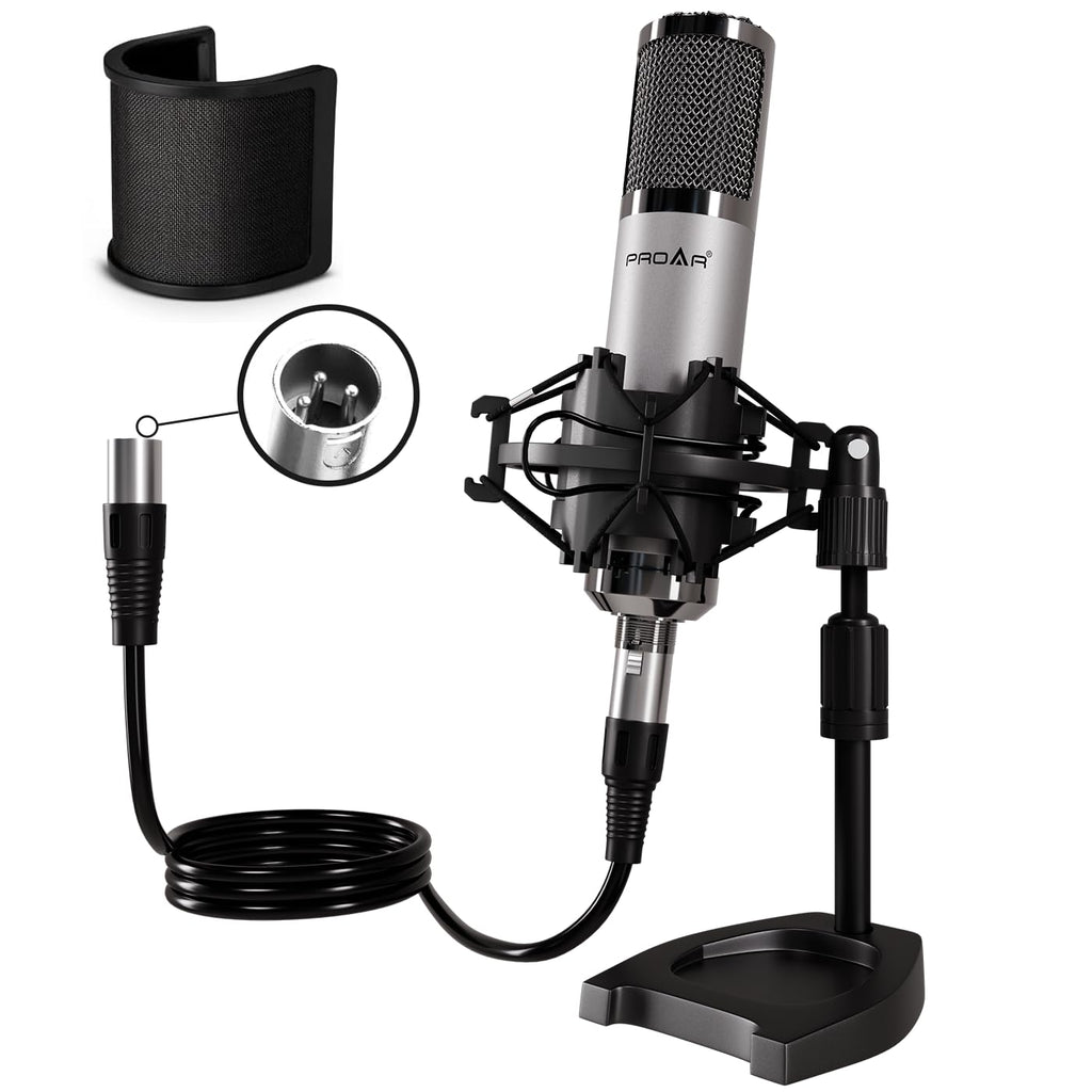 XLR Condenser Microphone with Desktop Stand T21509