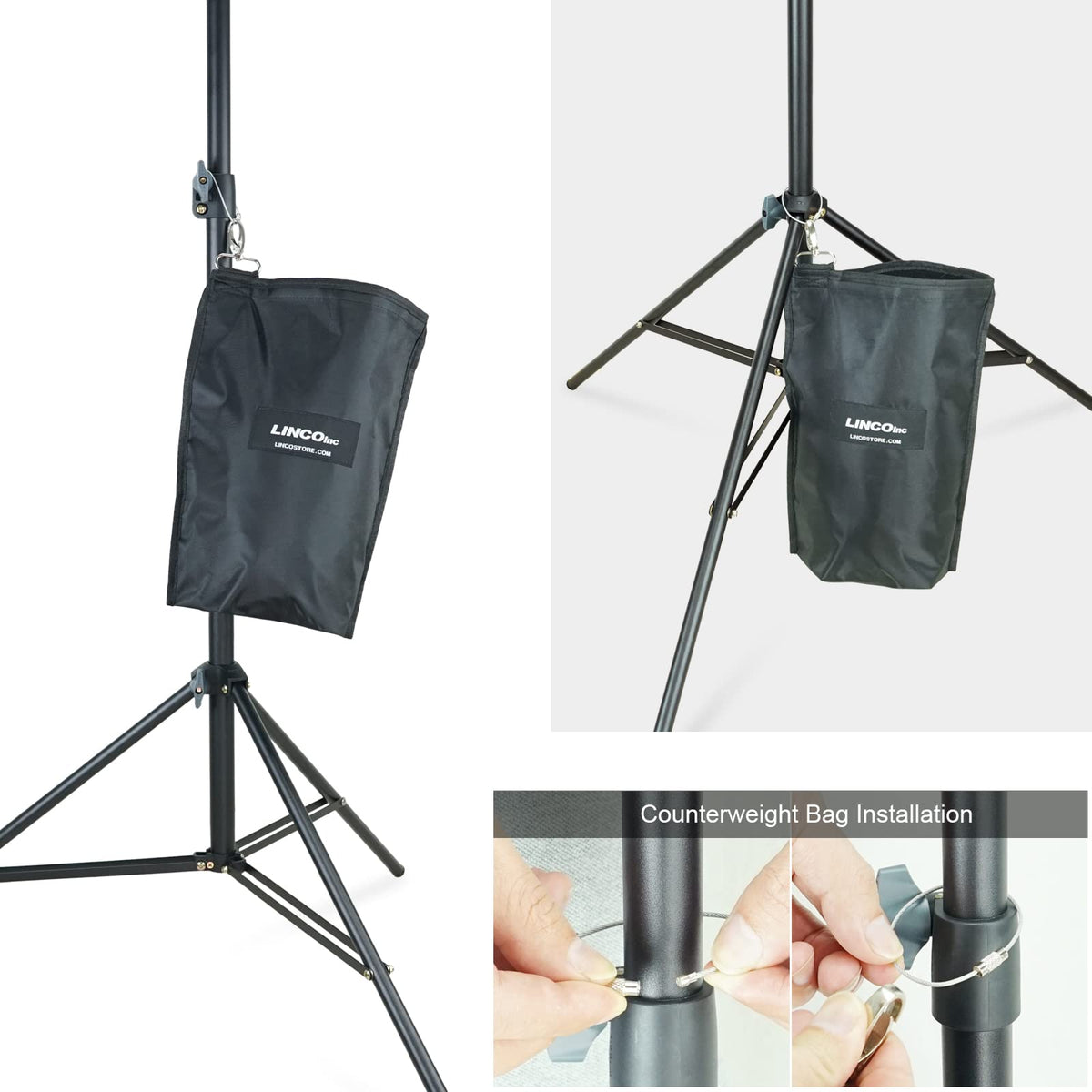 10Ft Adjustable Background Stand Backdrop Support System Kit with Carry Bag S23670
