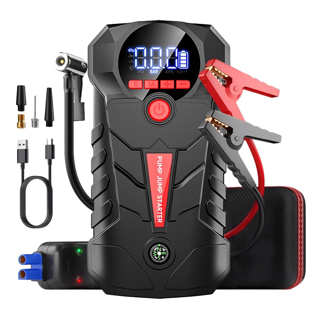 4-in-1 Car Battery Jump Starter with 150PSI Tire Inflator S446