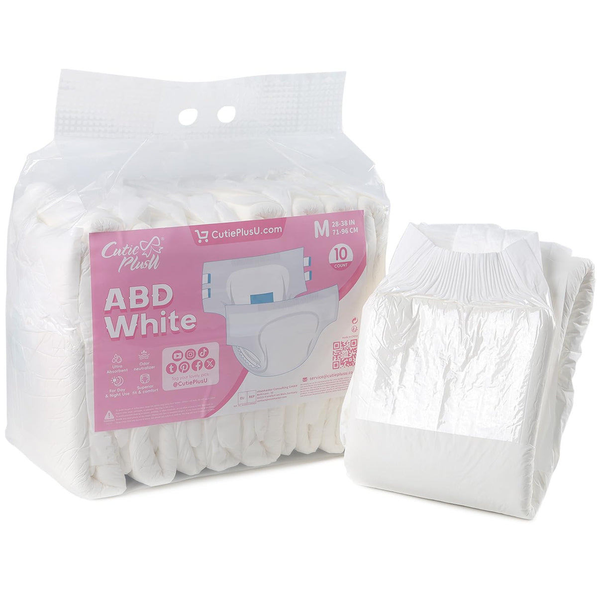 Diaper 10 Pieces Protective Underwear White 28"-38" X935689