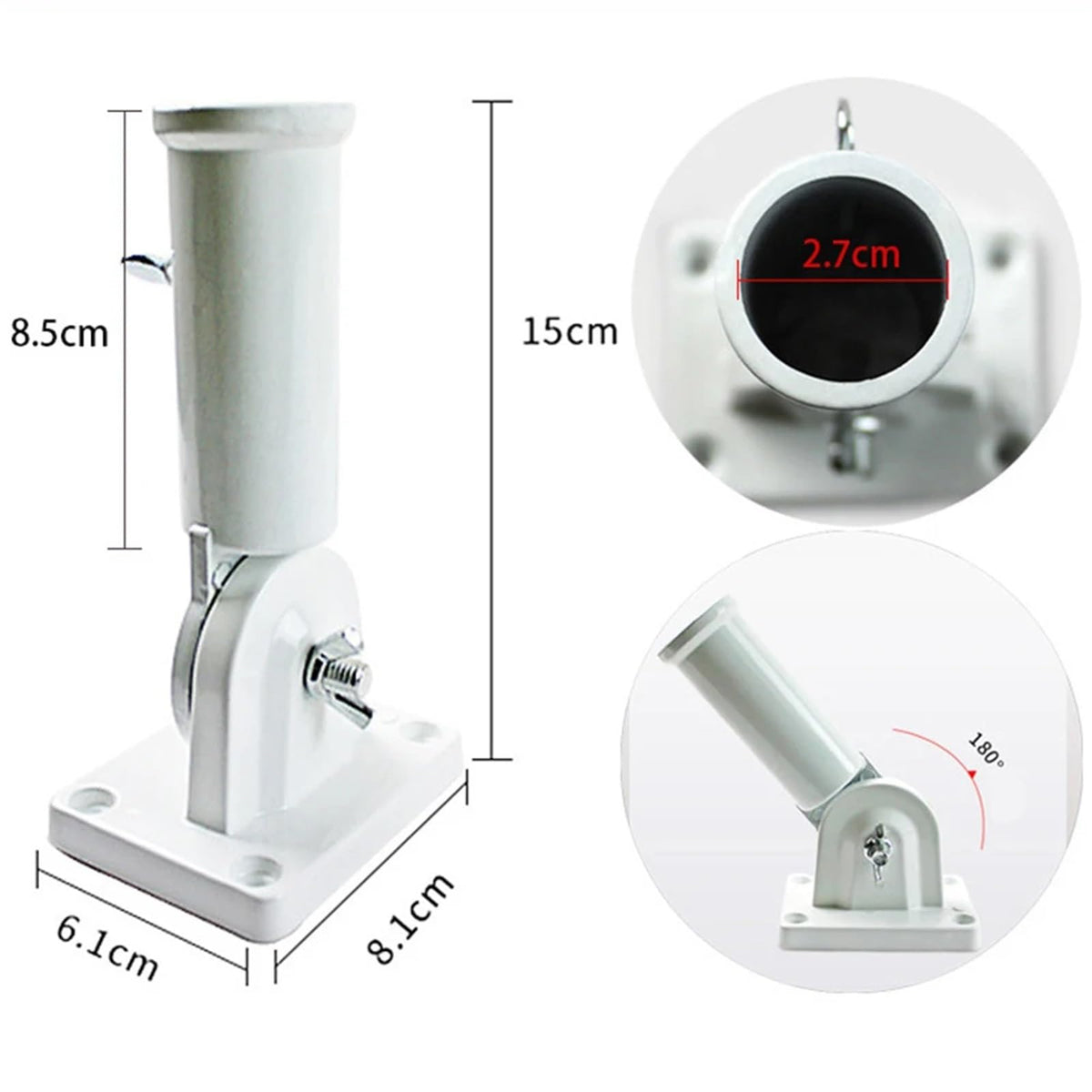 Adjustable Aluminum Flag Holder Wall Mount L585