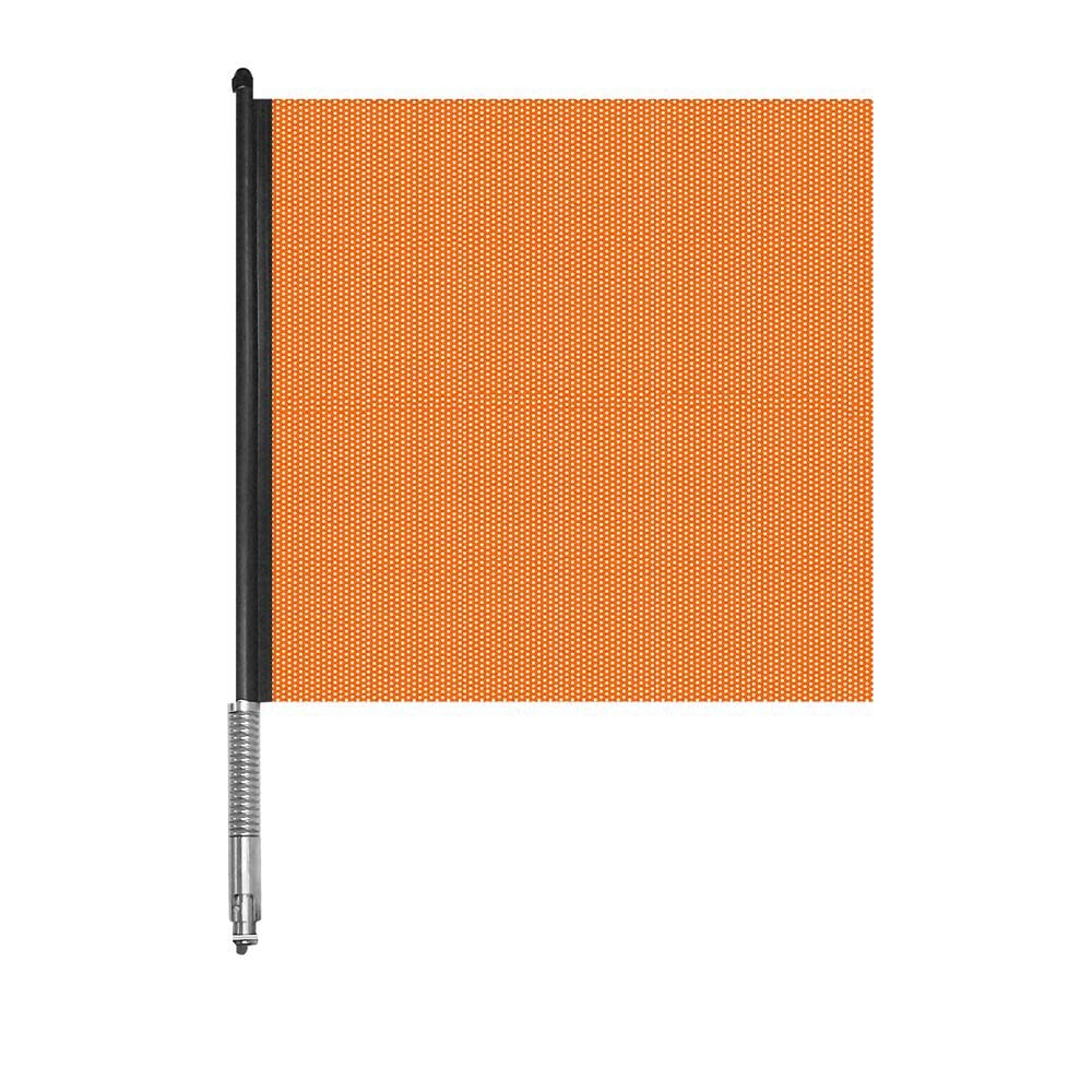 Orange 18" x 18" Jersey Mesh Flag with Aluminum Rod & Stainless Steel Spring S810