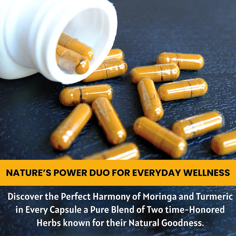 Organic Moringa Turmeric Black Pepper 120 Capsules V397