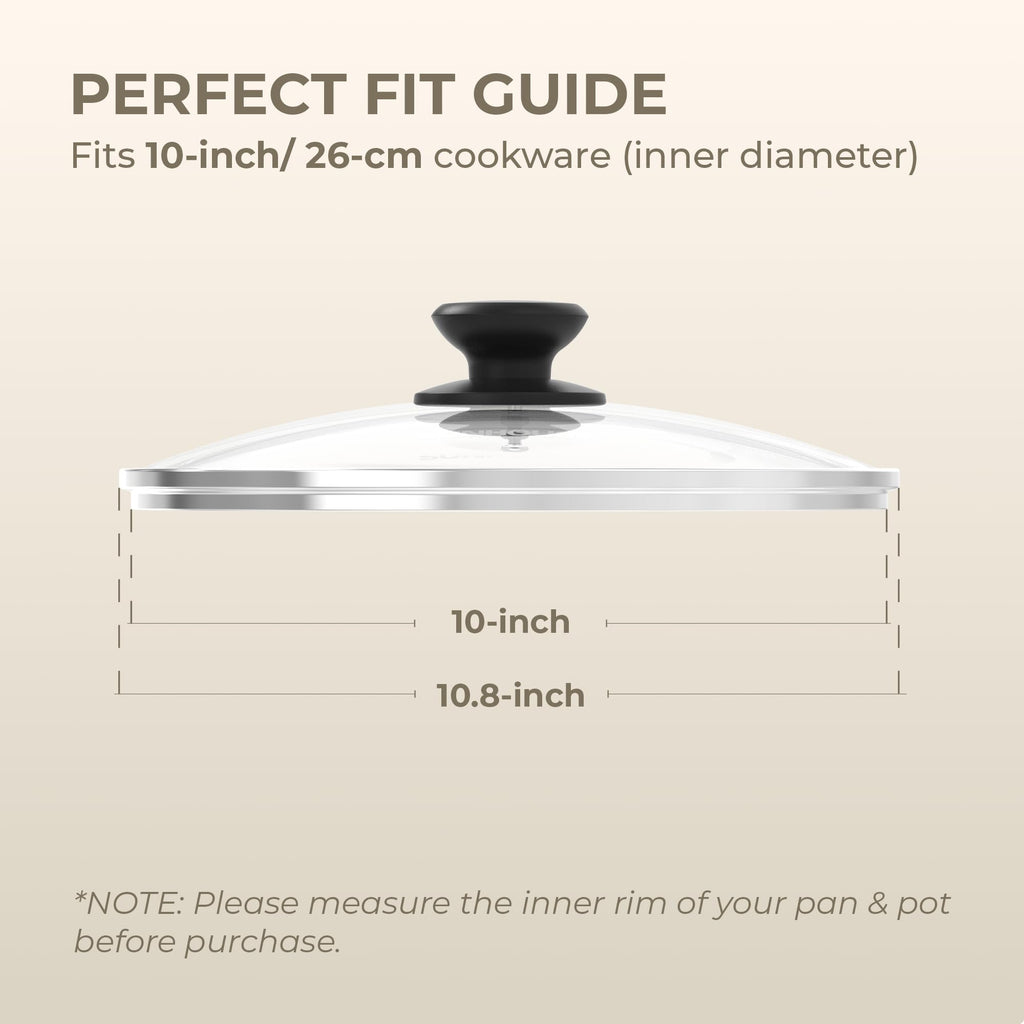 10 Inch Tempered Glass Pan Lid L664