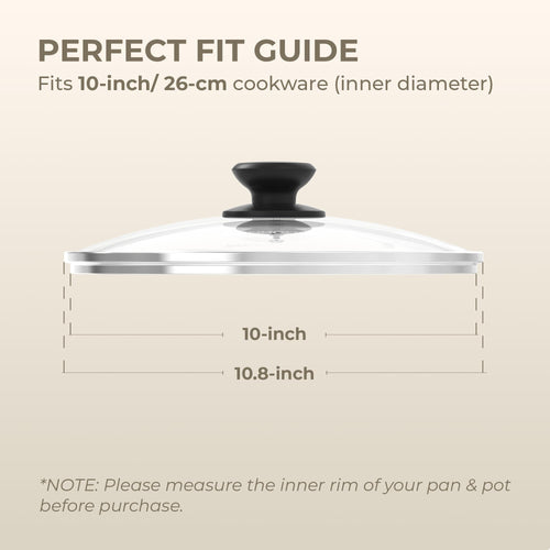 10 Inch Tempered Glass Pan Lid L664