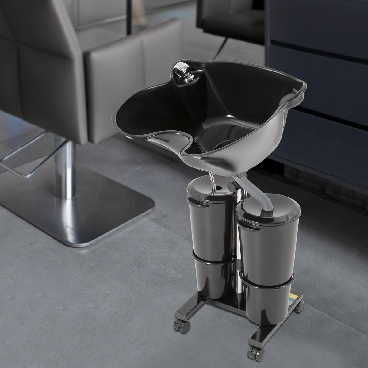 Portable Shampoo Sink with Electric Pump and Adjustable Height X554961