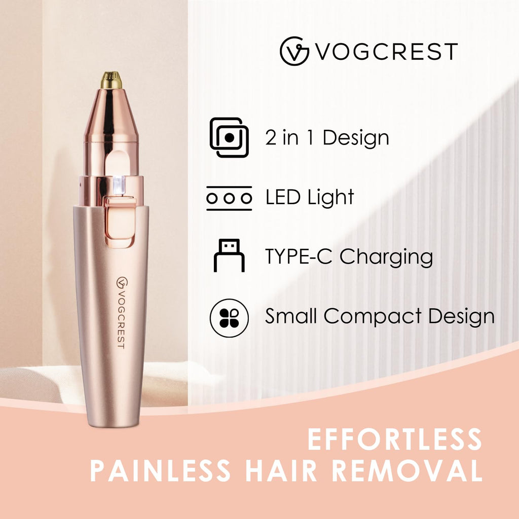 2 in1 Eyebrow Facial Trimmer with Replacement Heads F483
