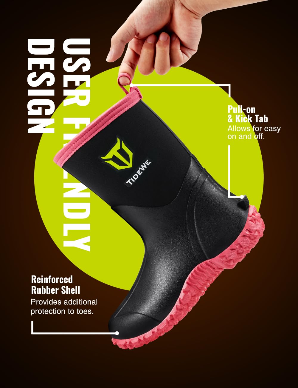 Waterproof Rubber Work Boots E579417