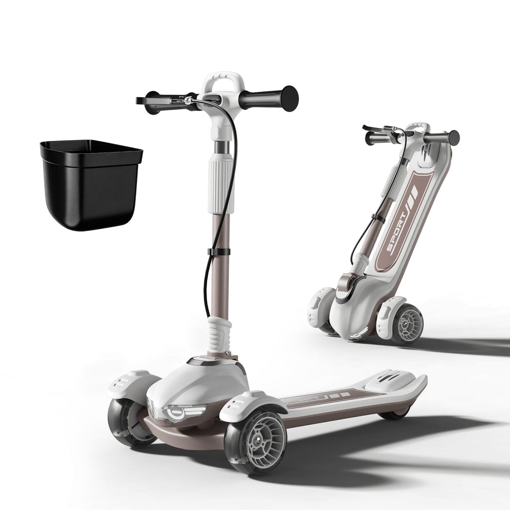 Kids Scooter with Dual Brakes, Music, Lights, Adjustable and Folding R93694