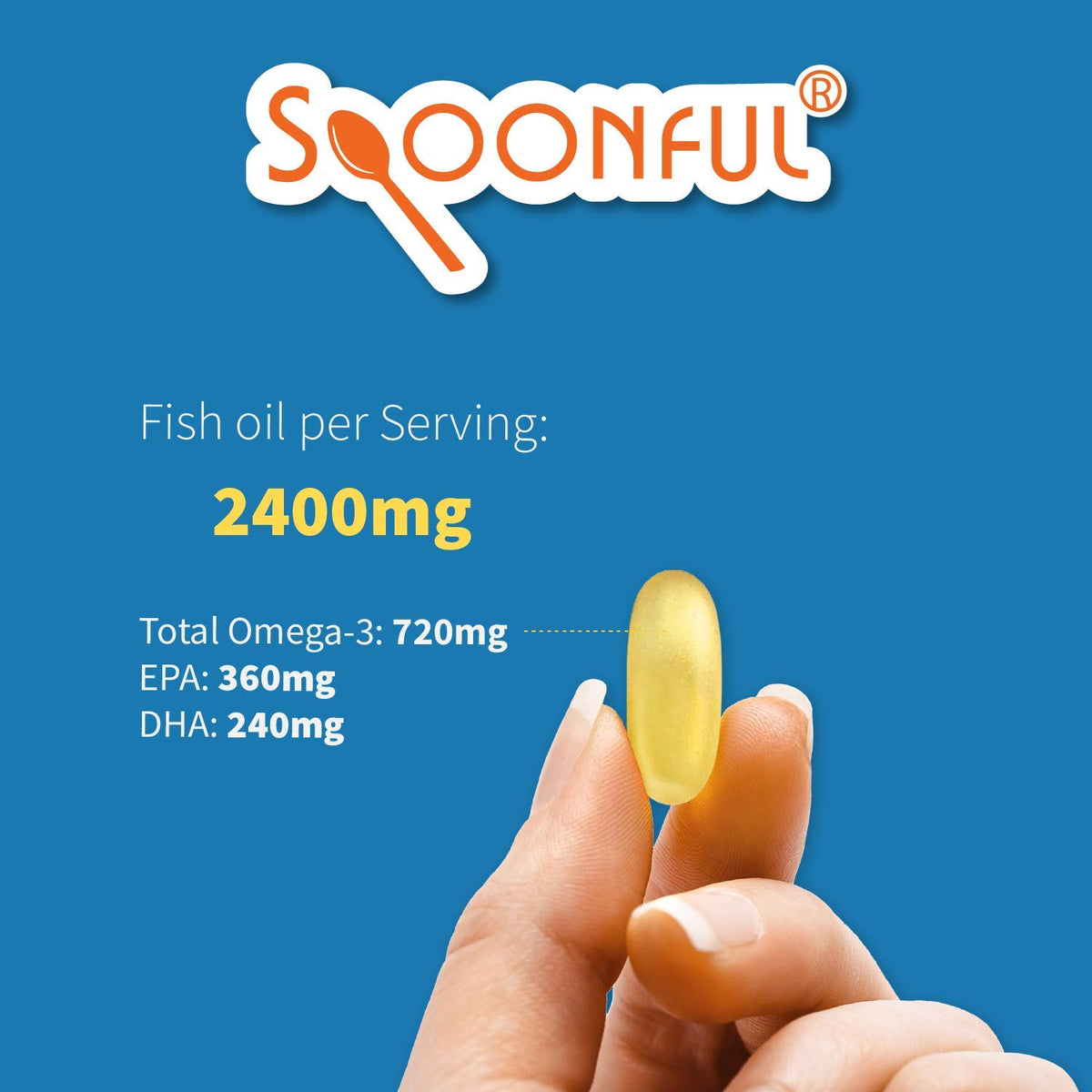 Omega 3 Fish Oil 2400mg 200 Capsules Softgel D819