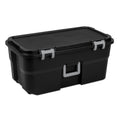 Black 22Gal Wheeled Lockable Storage Footlocker T664616