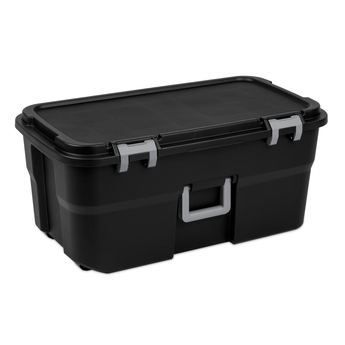 Black 22Gal Wheeled Lockable Storage Footlocker T664616