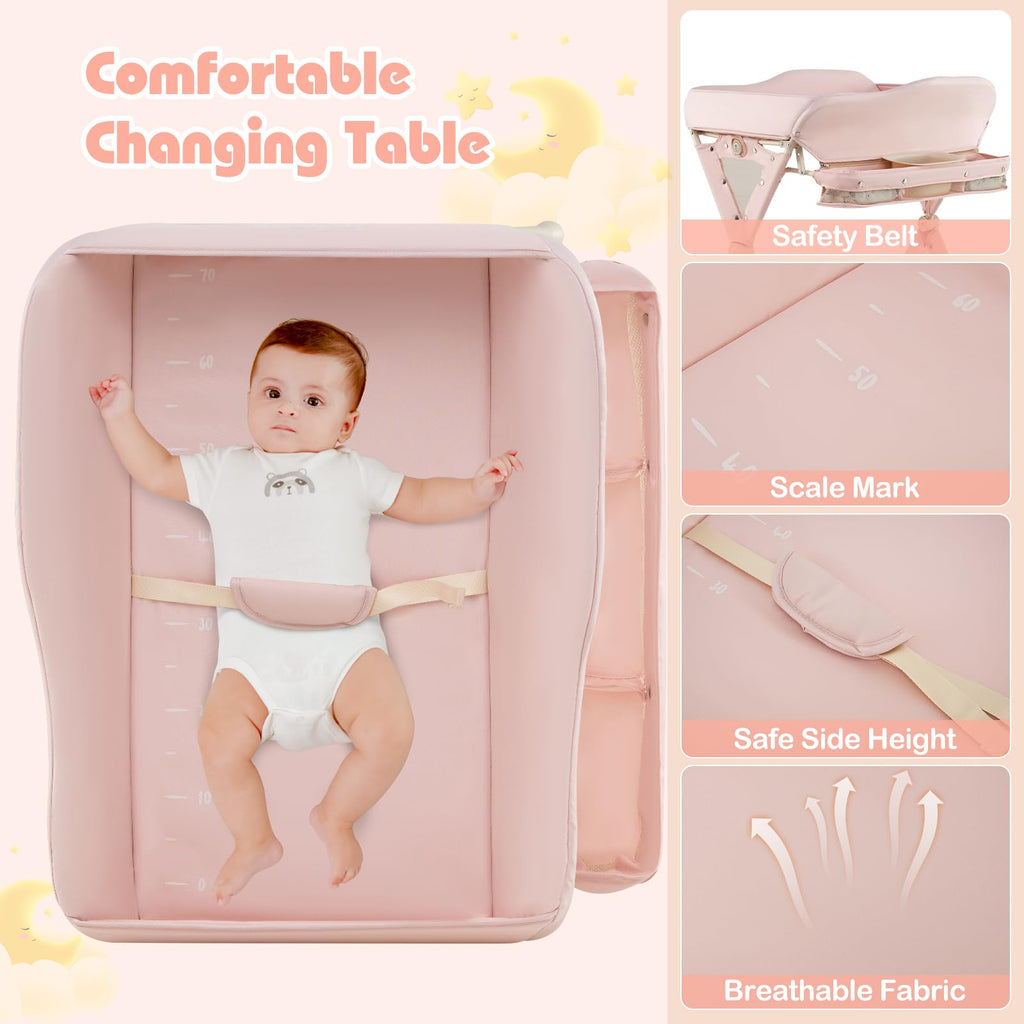 Portable Baby Changing Table with Wheels H64454