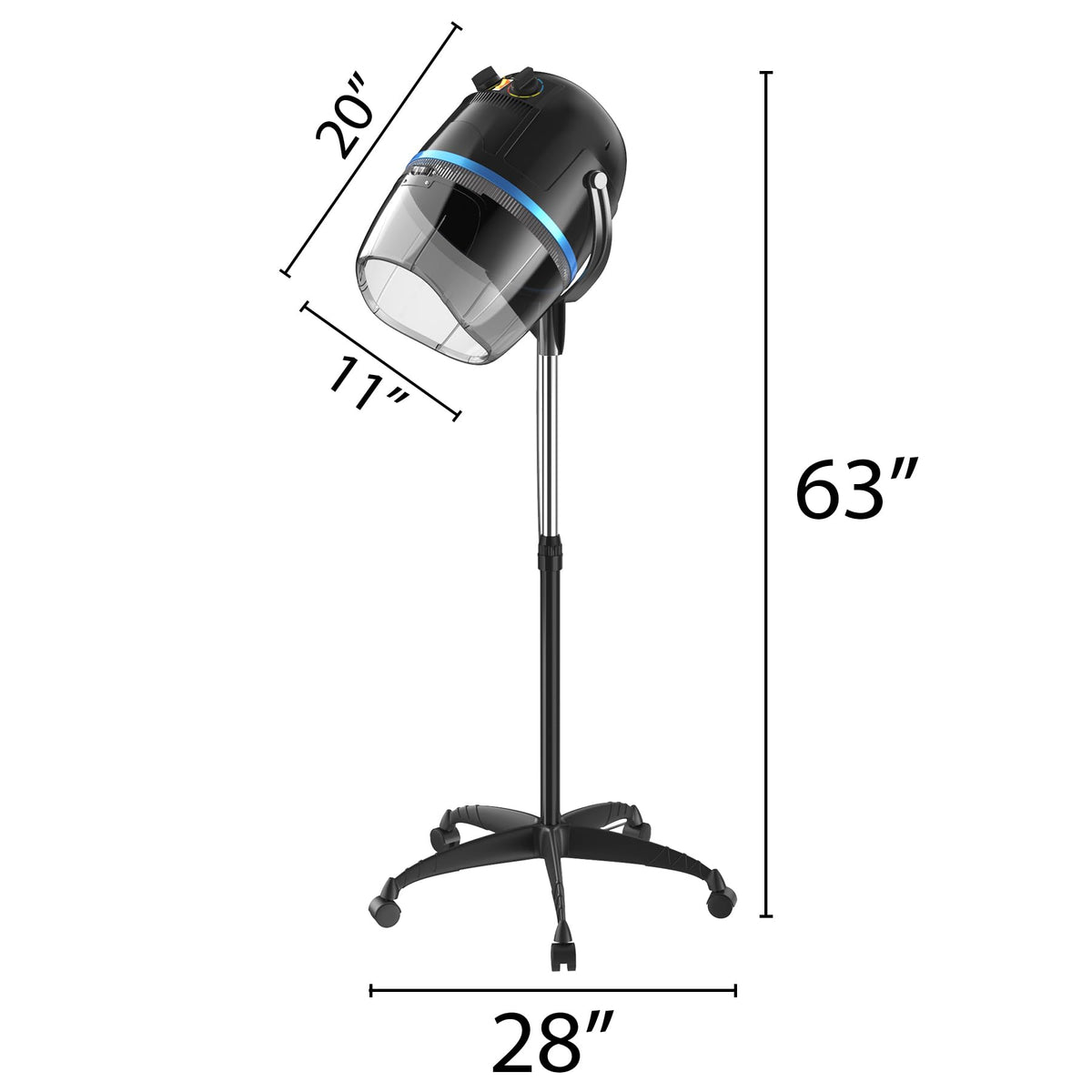 1300W Hooded Hair Dryer with Adjustable Timer Z22706