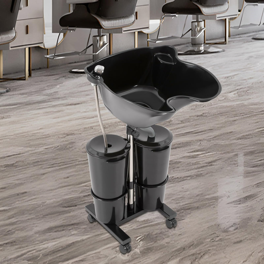 Portable Shampoo Sink with Electric Pump and Adjustable Height X554961
