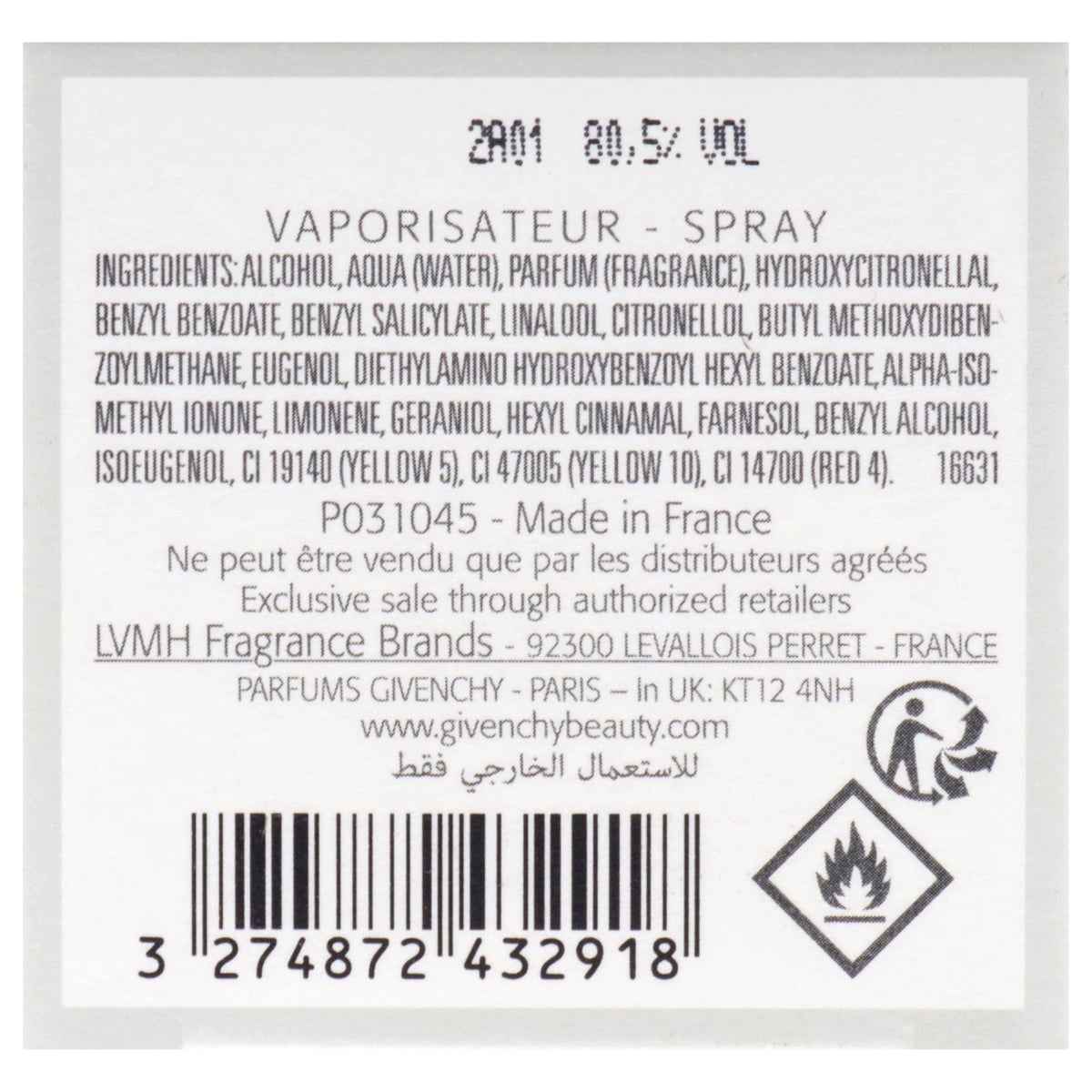 Eau De Toilette Spray 3.3 Ounces W666
