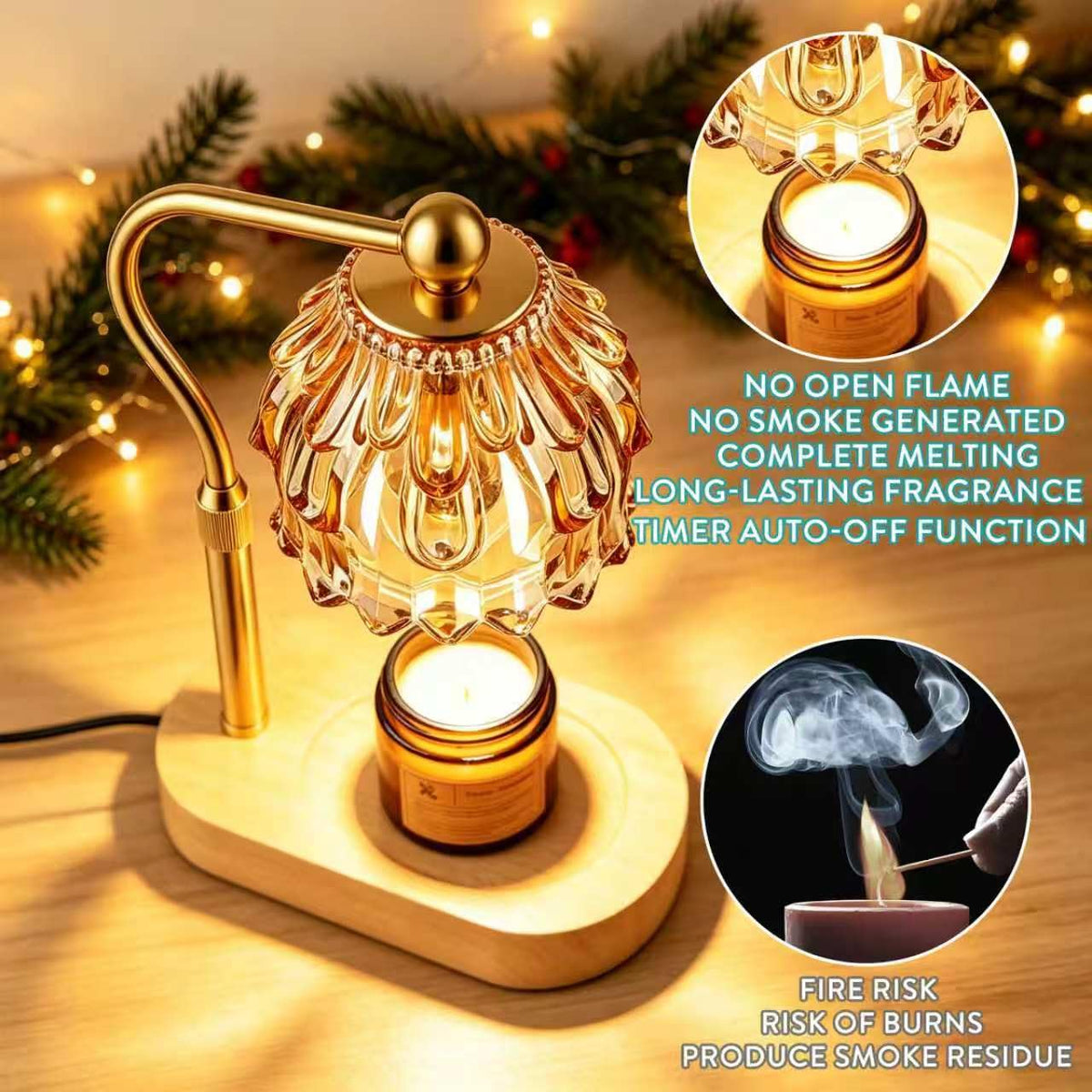 Candle Warmer Lamp with Timer J426466