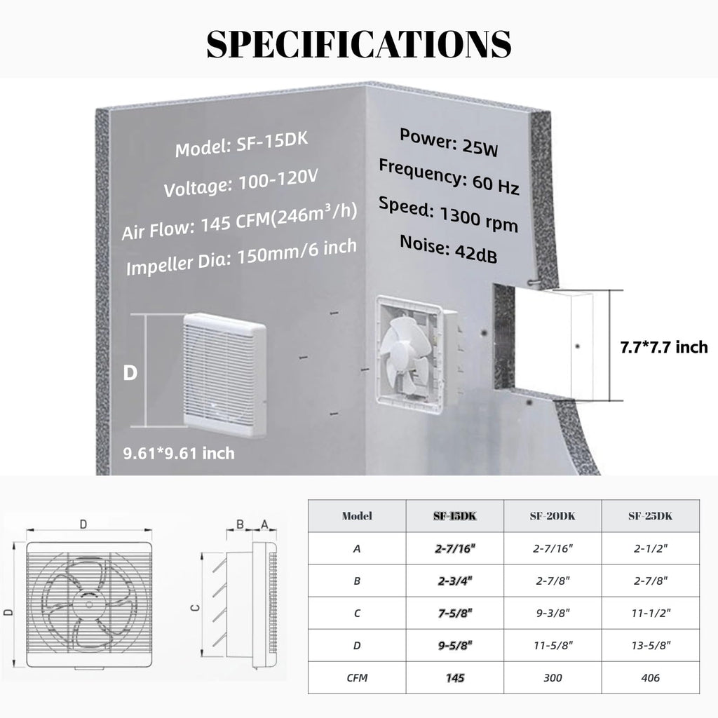 6" Reversible Window Exhaust Fan K696