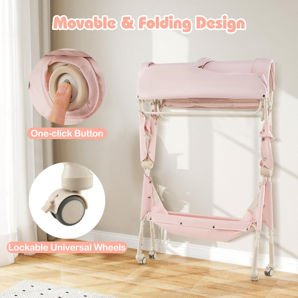 Portable Baby Changing Table with Wheels H64454