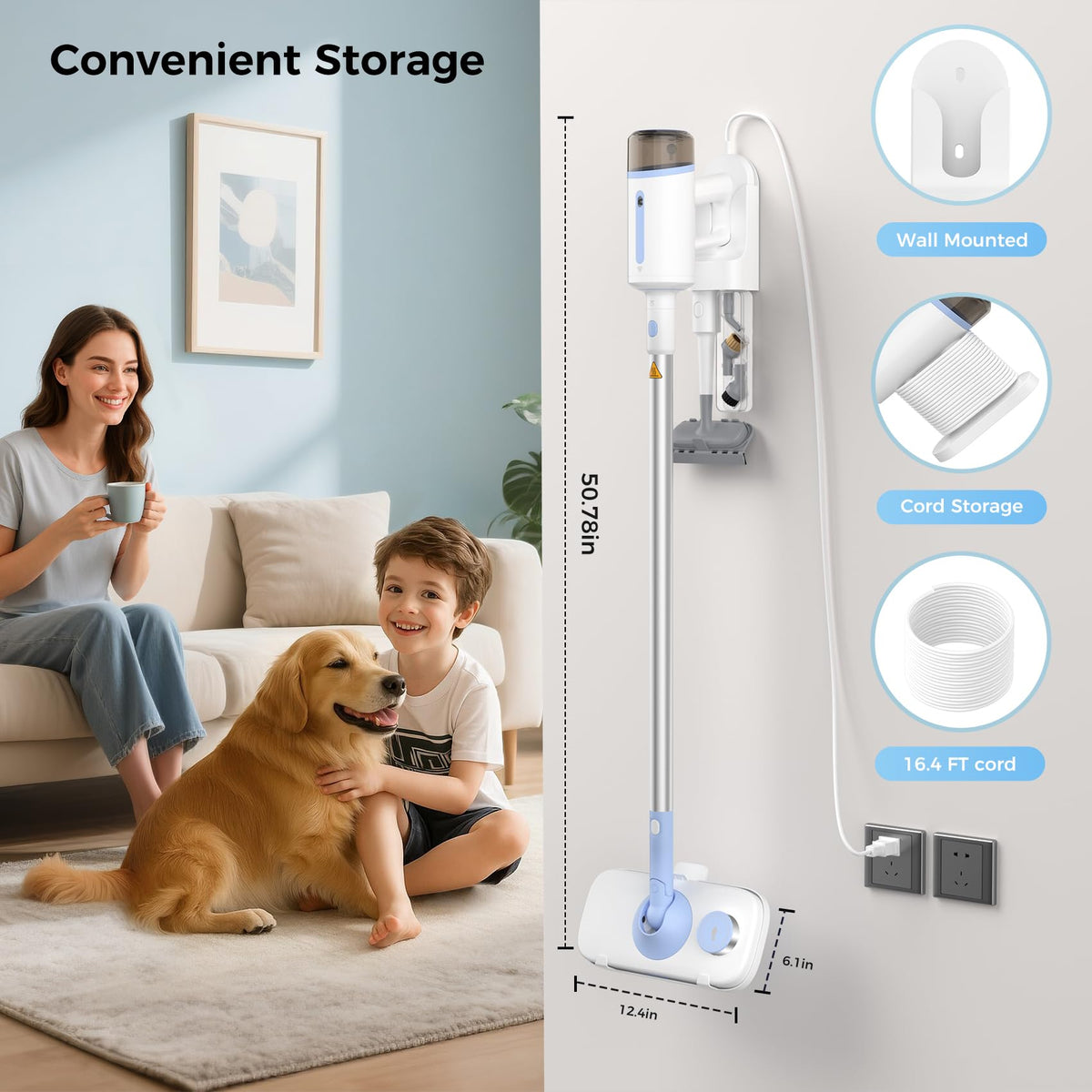 10 in 1 Detachable Handheld Steam Mop C416