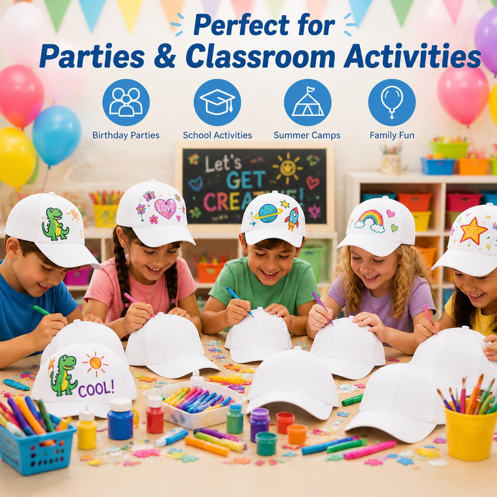 30 Pcs DIY Kids Baseball Caps Hats Z99084