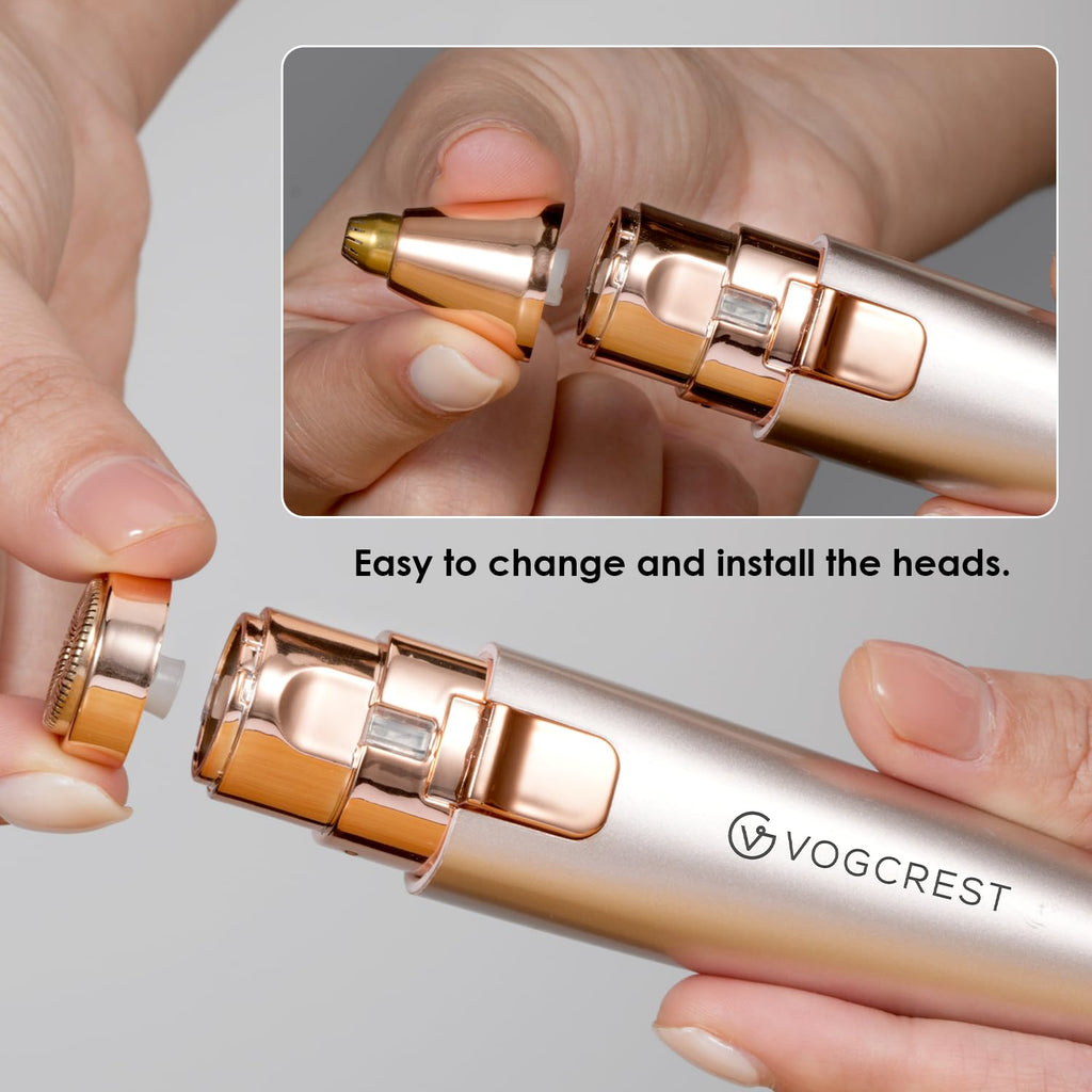 2 in1 Eyebrow Facial Trimmer with Replacement Heads F483