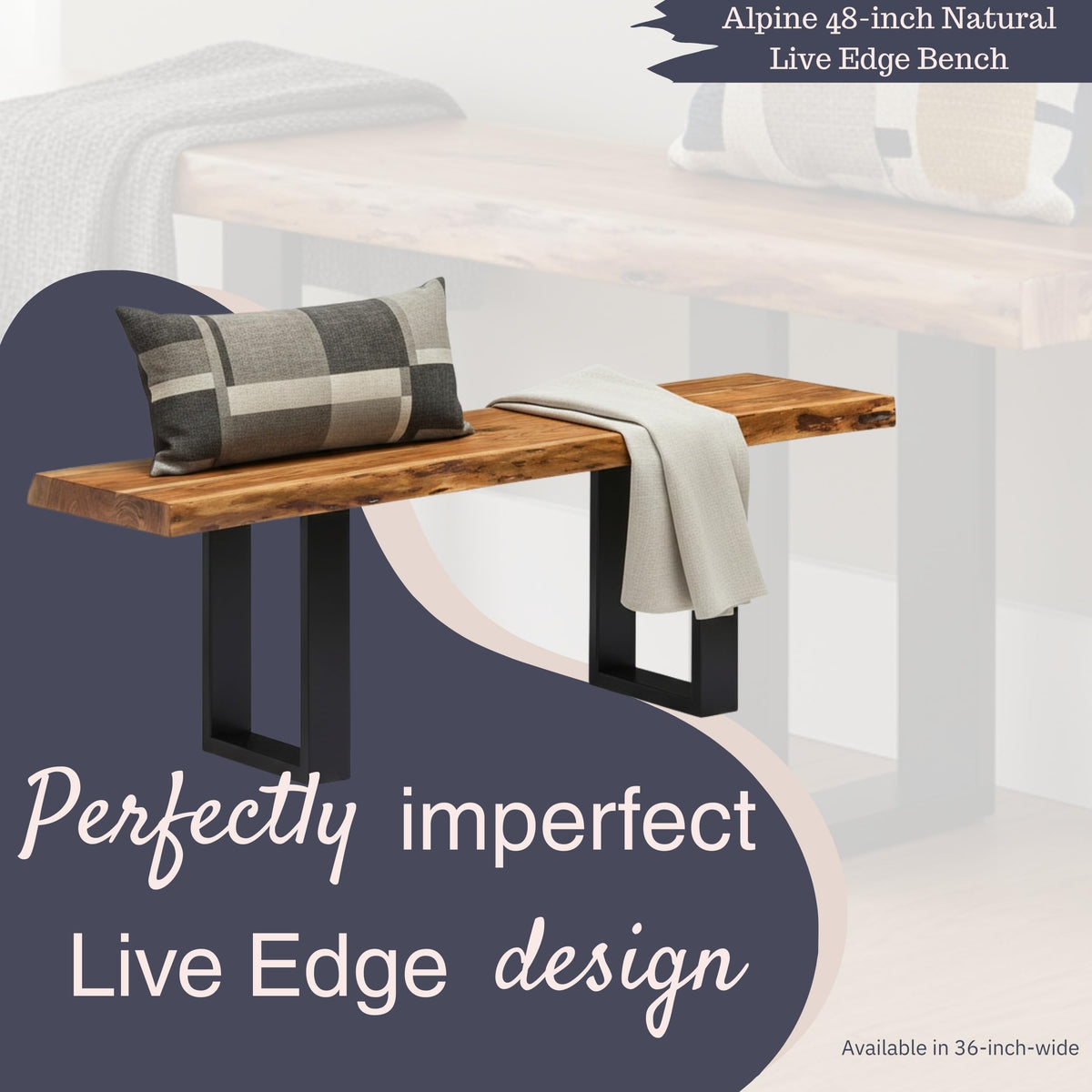 Solid Wood Entryway Bench Z6536