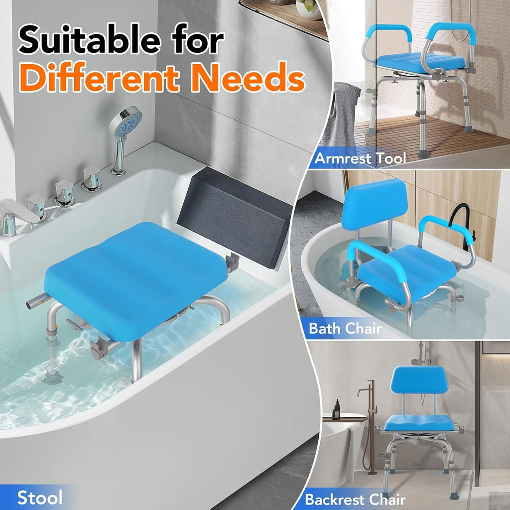 Swivel Shower Chair with Arms and Back J778939