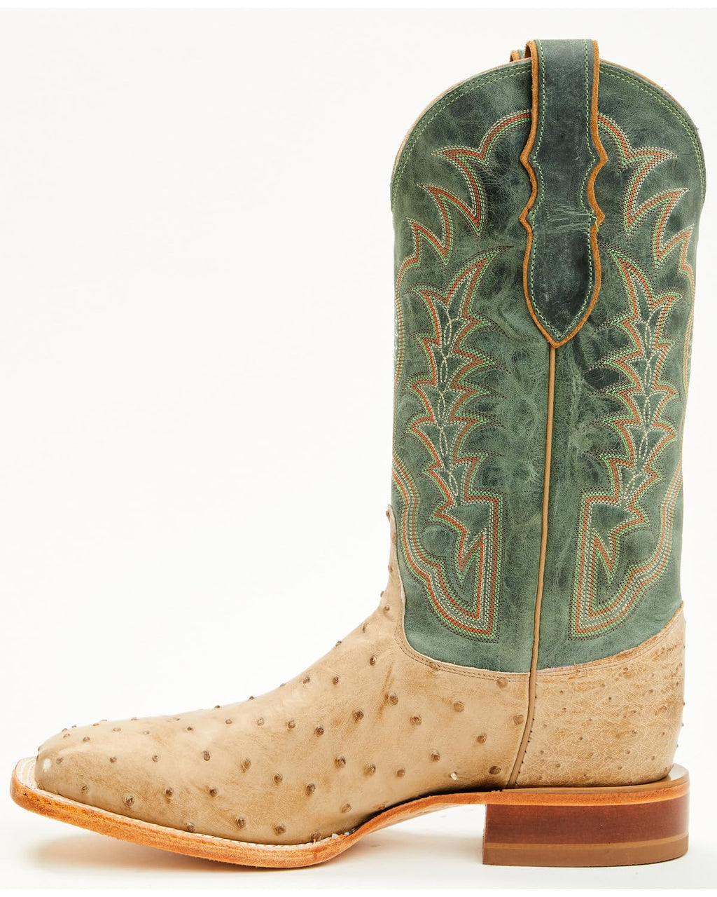Men's Ostrich Western Boot Broad Square Toe Q4617