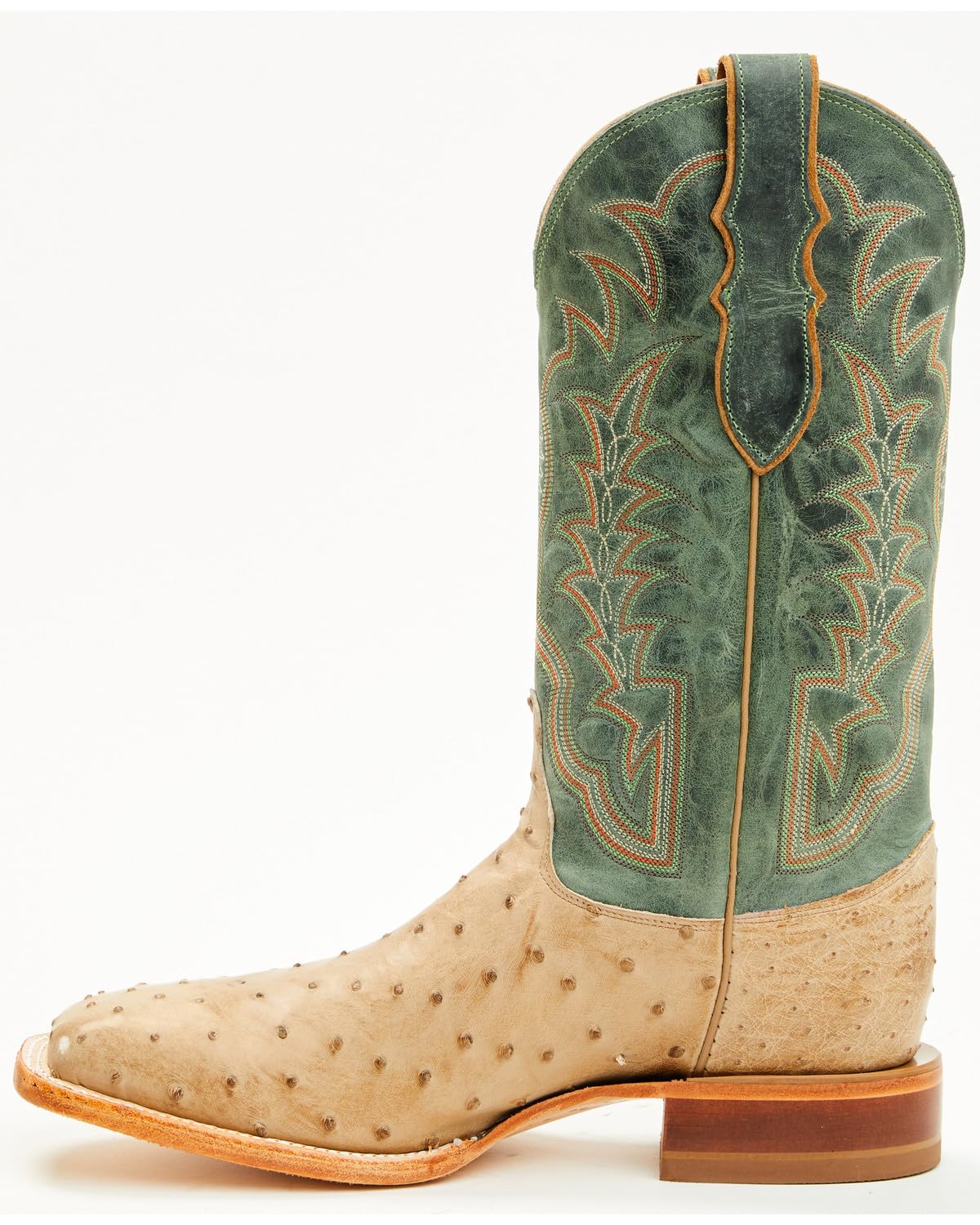 Men's Ostrich Western Boot Broad Square Toe Q4617