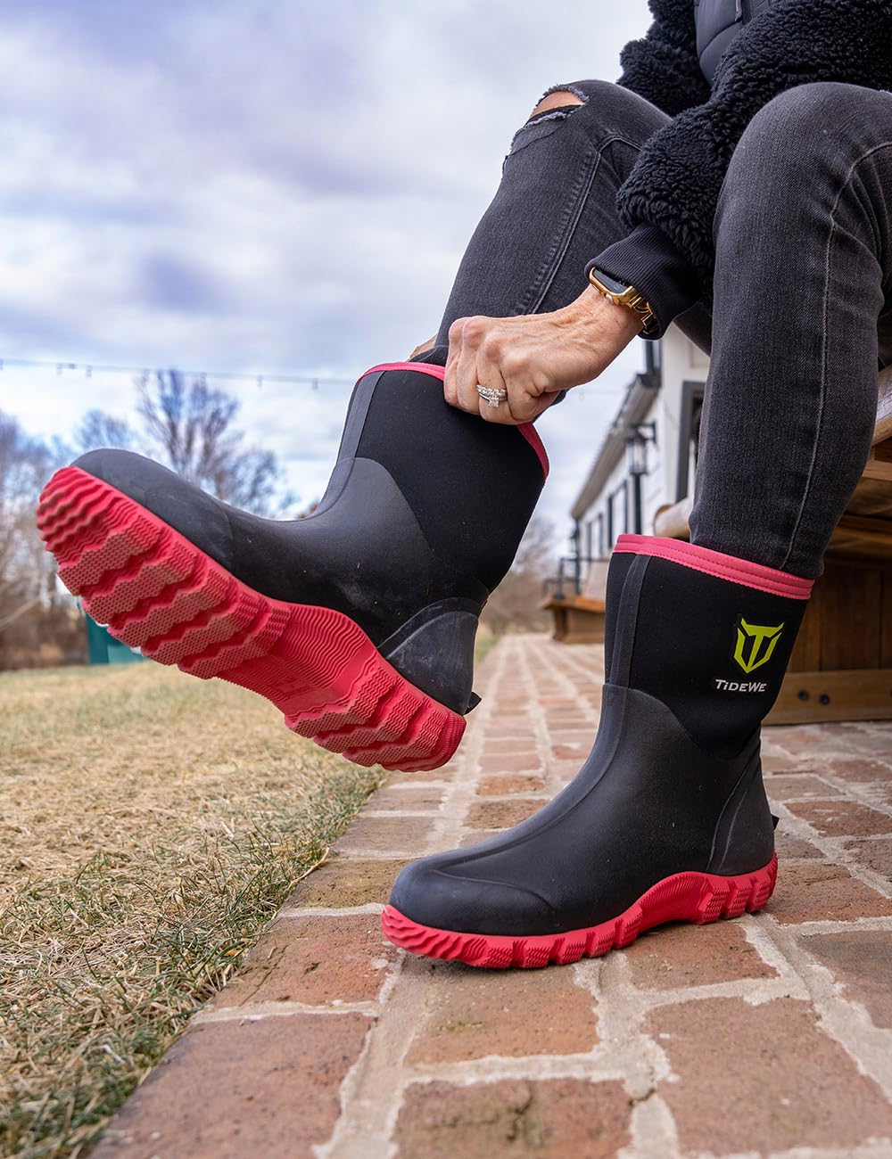 Waterproof Rubber Work Boots E579417
