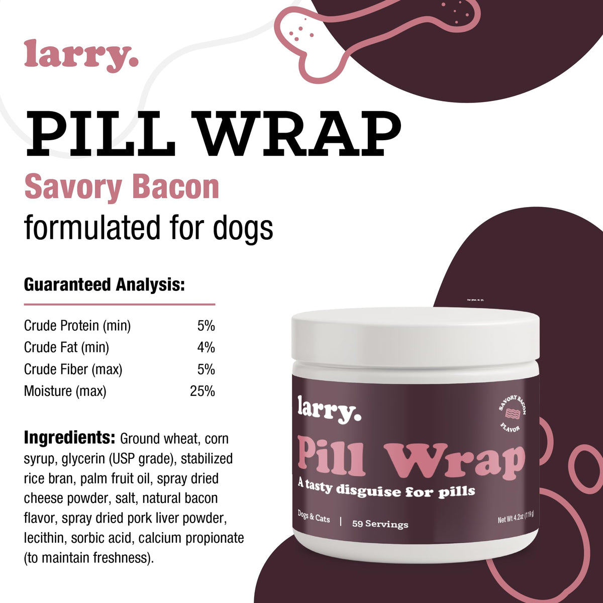 Pill Wrap Dogs Hide Medication Pockets 4.2 oz N550770