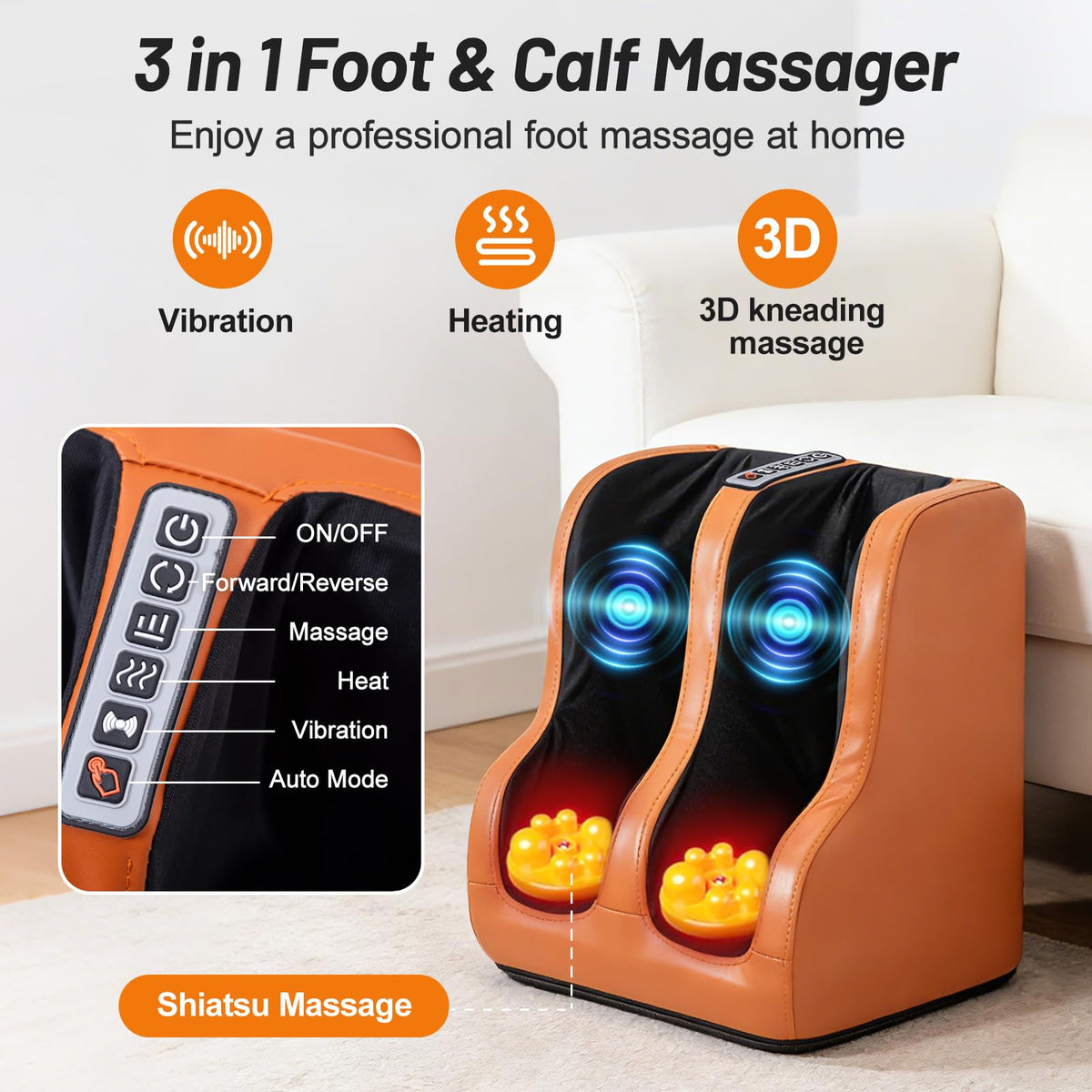 Full Body Massage Mat with Calf Vibration and Foot Massager H9584