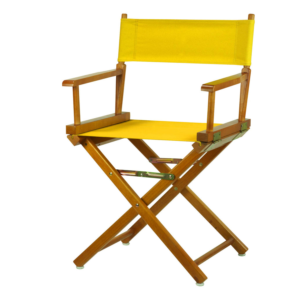 Honey Oak Frame Gold Canvas Director Chair E74356