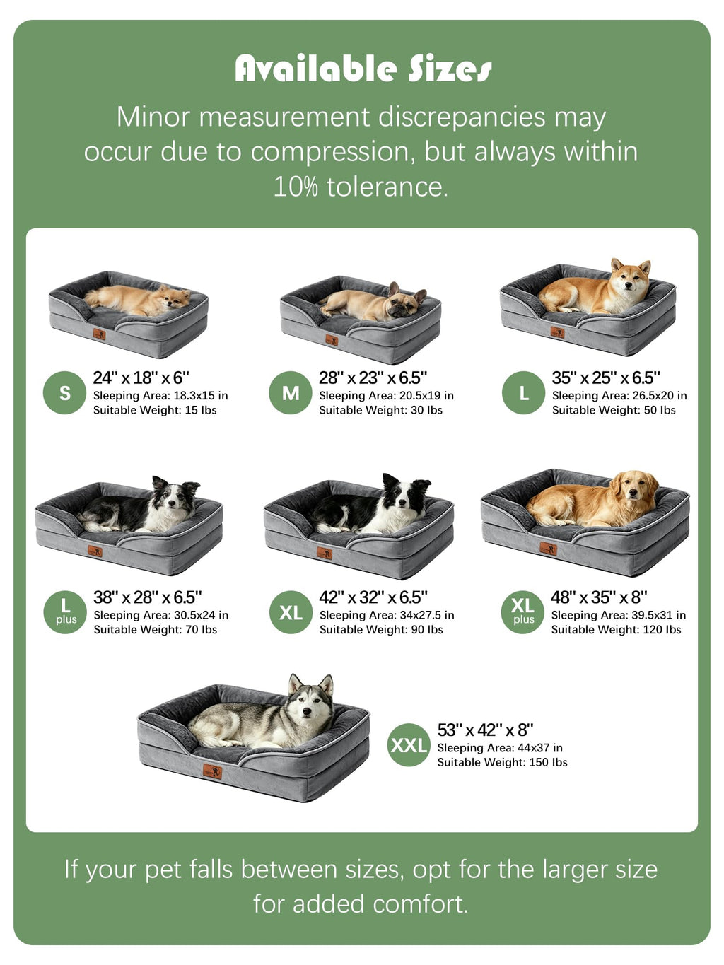 Orthopedic Dog Bed with Sides Grey M164614