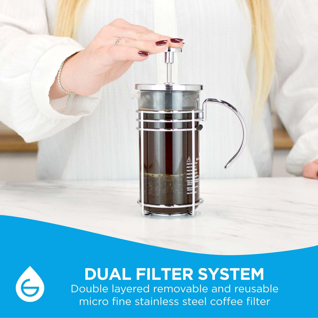 Glass French Press Coffee and Tea Maker, 11.8 oz Z3620