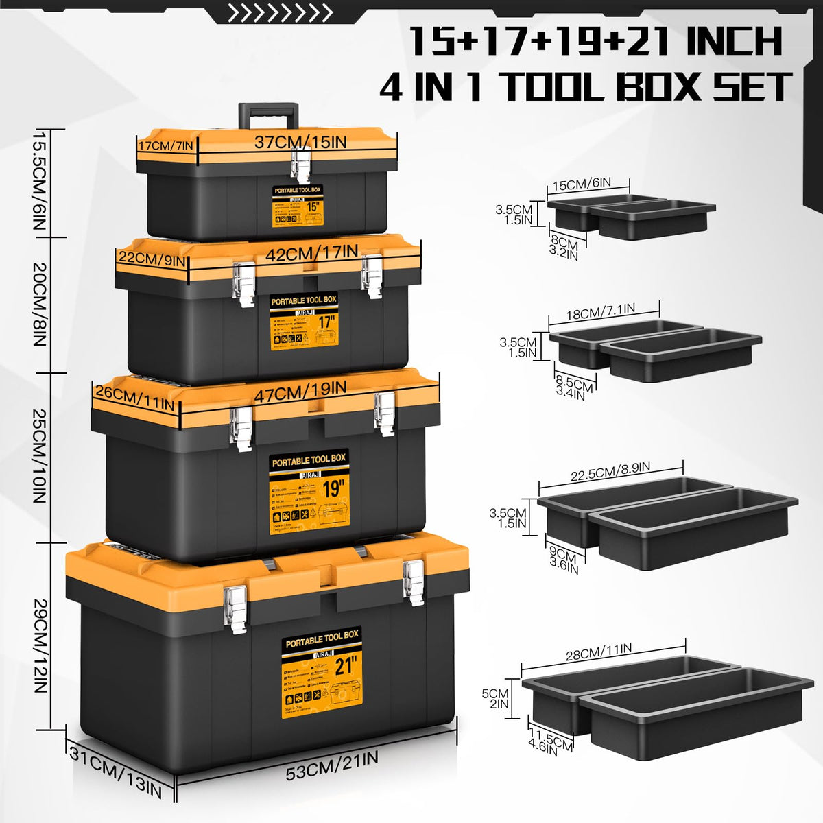 4 In 1 Portable Tool Box Set A9899