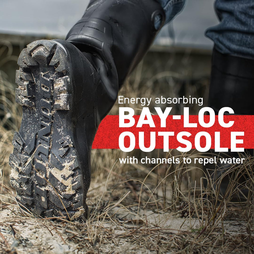 Black PVC Waterproof Steel Toe Rubber Boots Z857903