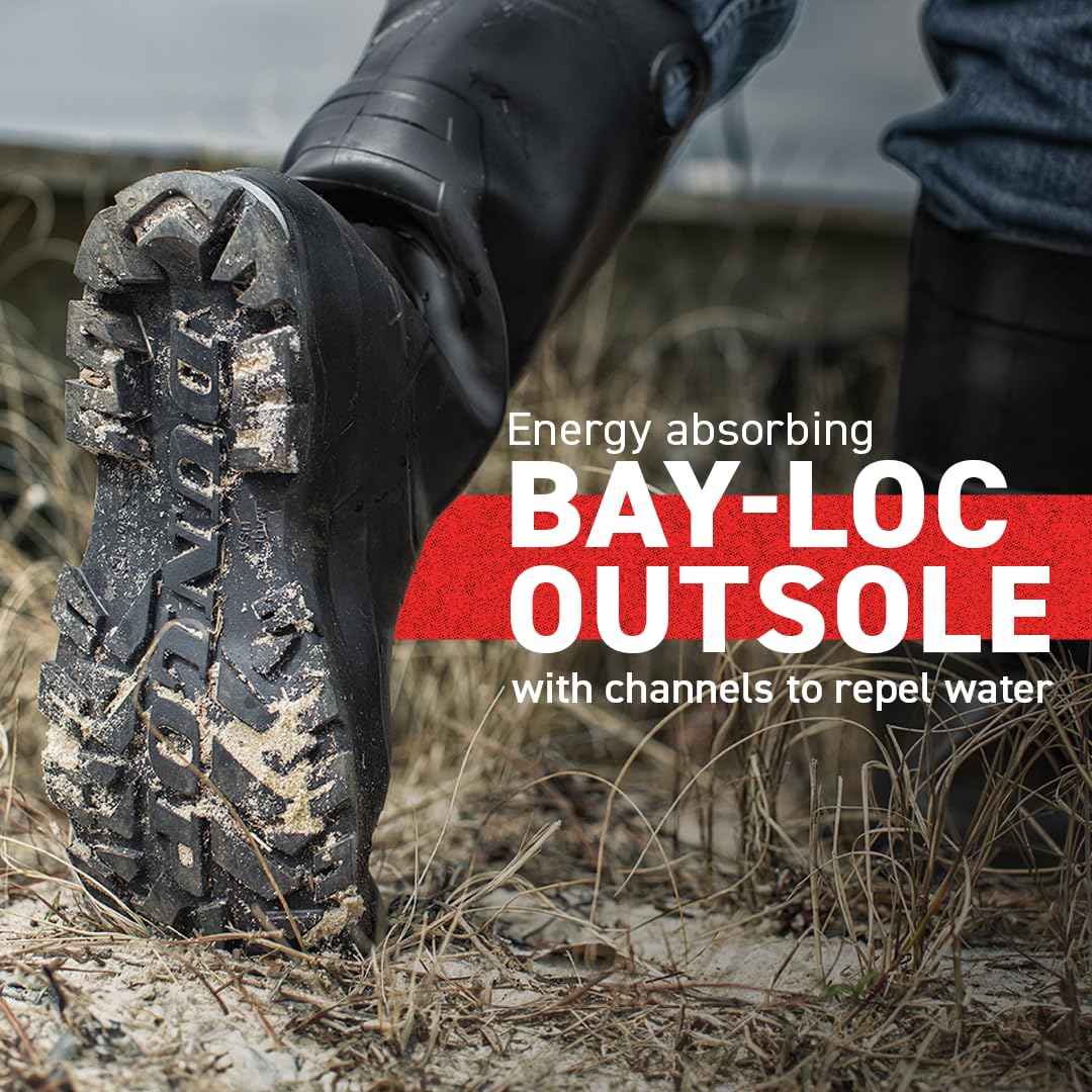 Black PVC Waterproof Steel Toe Rubber Boots Z857903