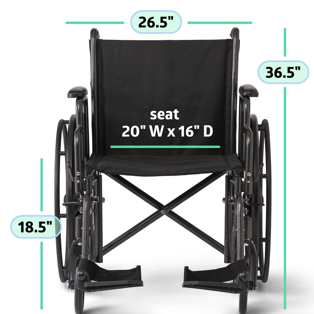 Folding Wheelchair with Swing-Back Desk-Length Arms and Swing-Away Footrests W255