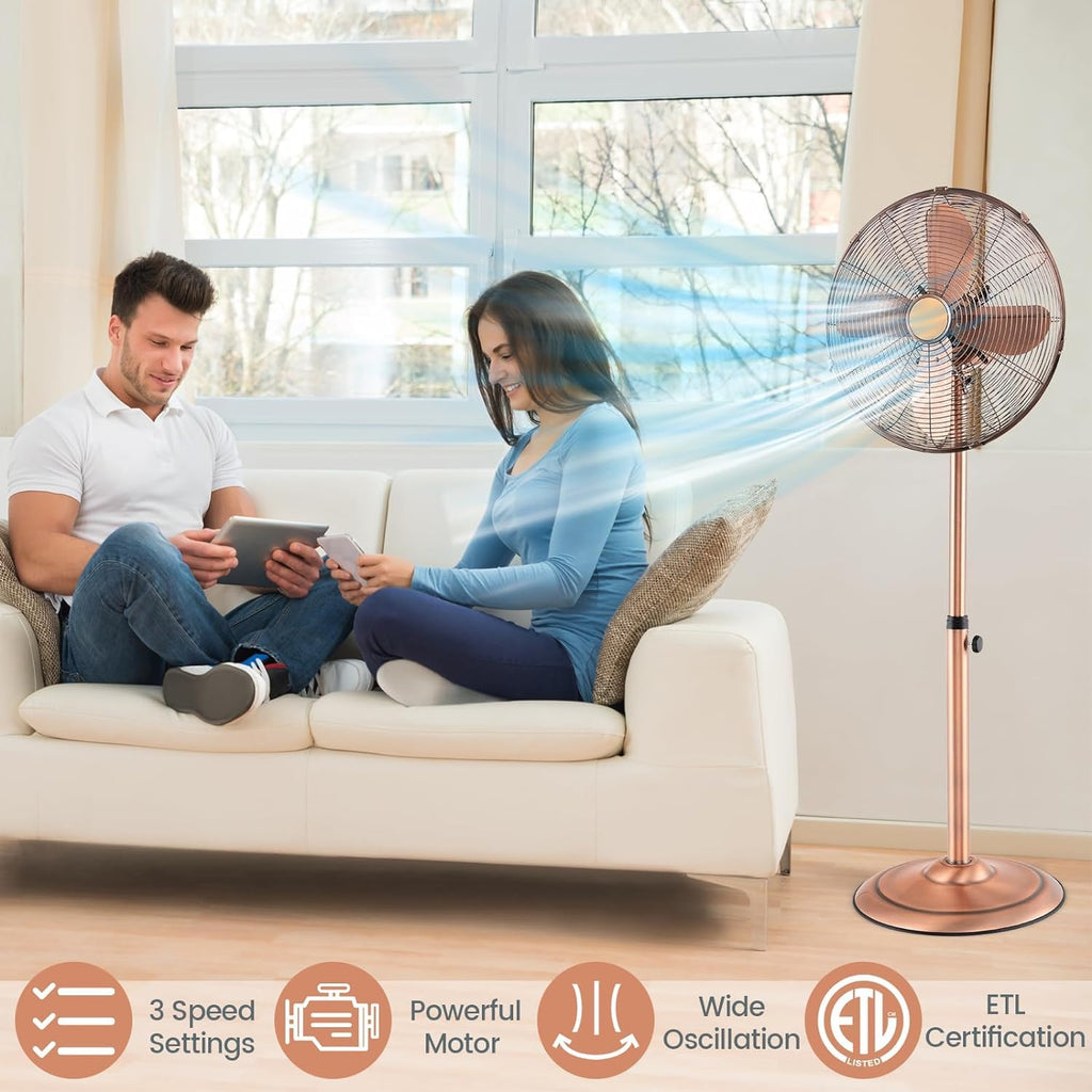 16'' Oscillating Pedestal Fan with 3 Speed Z600